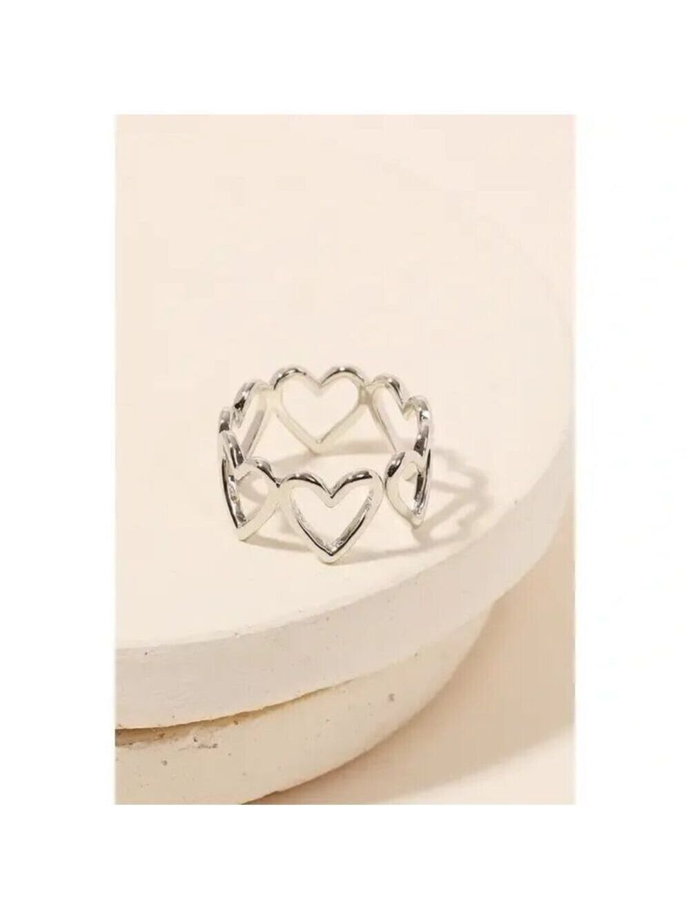 ($7) Open Heart Design Ring